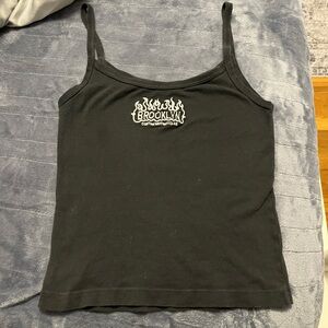 Black Tank Top With Writing- Brandy Melville